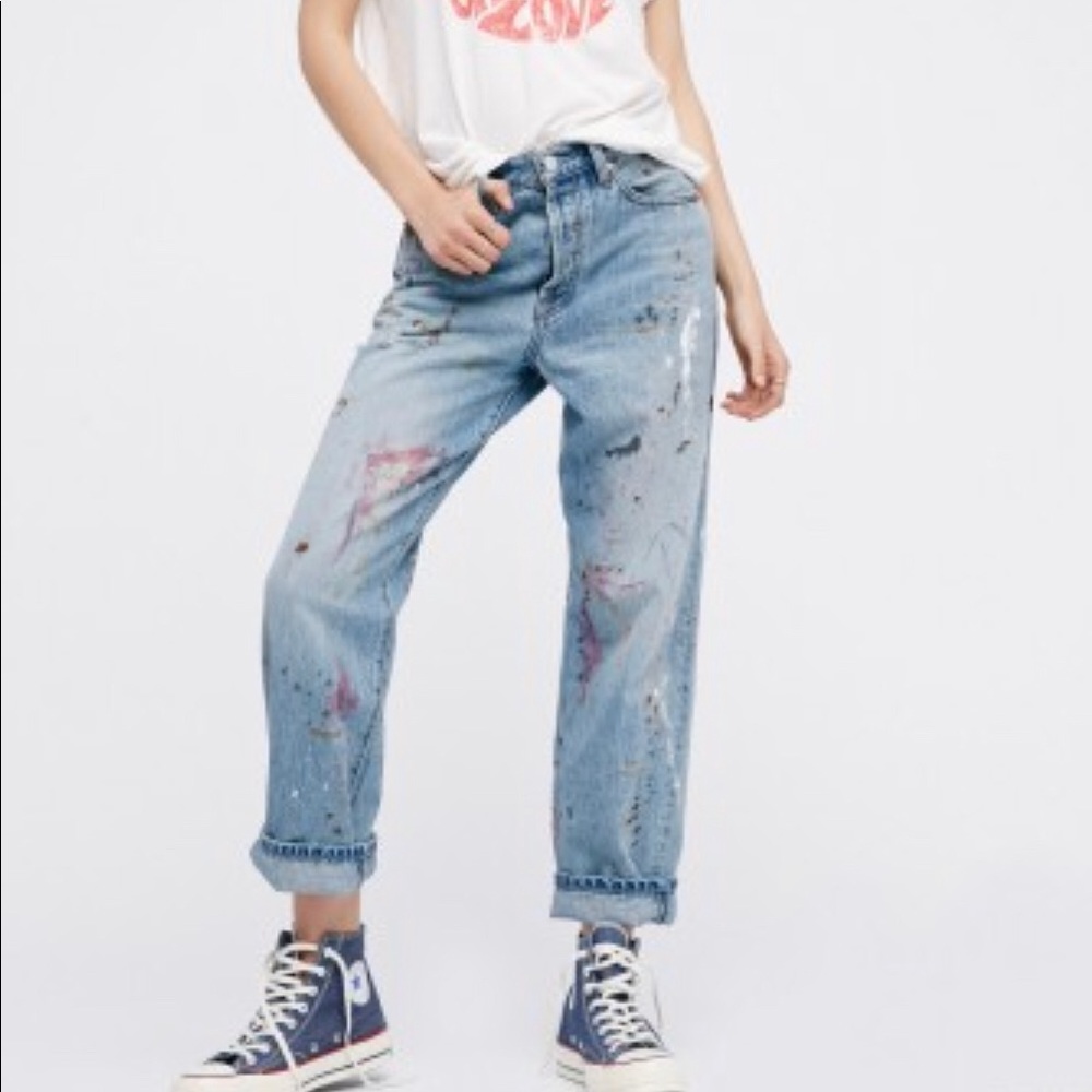 Free People Painter Boyfriend Jeans